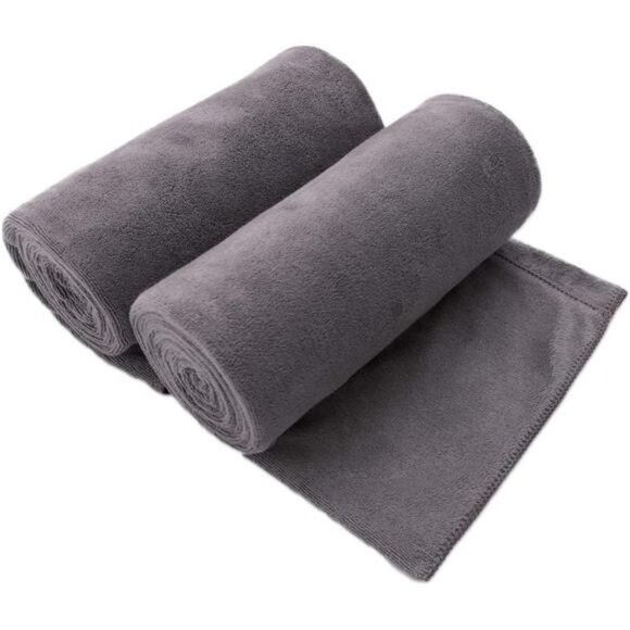 Microfiber Bath Towel 2 Pack(30" x 60"), Oversized, Soft, Super Absorbent